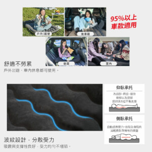 車用護頭擋浪紋充氣床 TA-A097