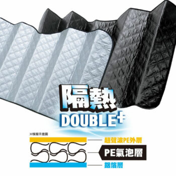 BRUCE 雙層銀/黑布鋁箔遮陽