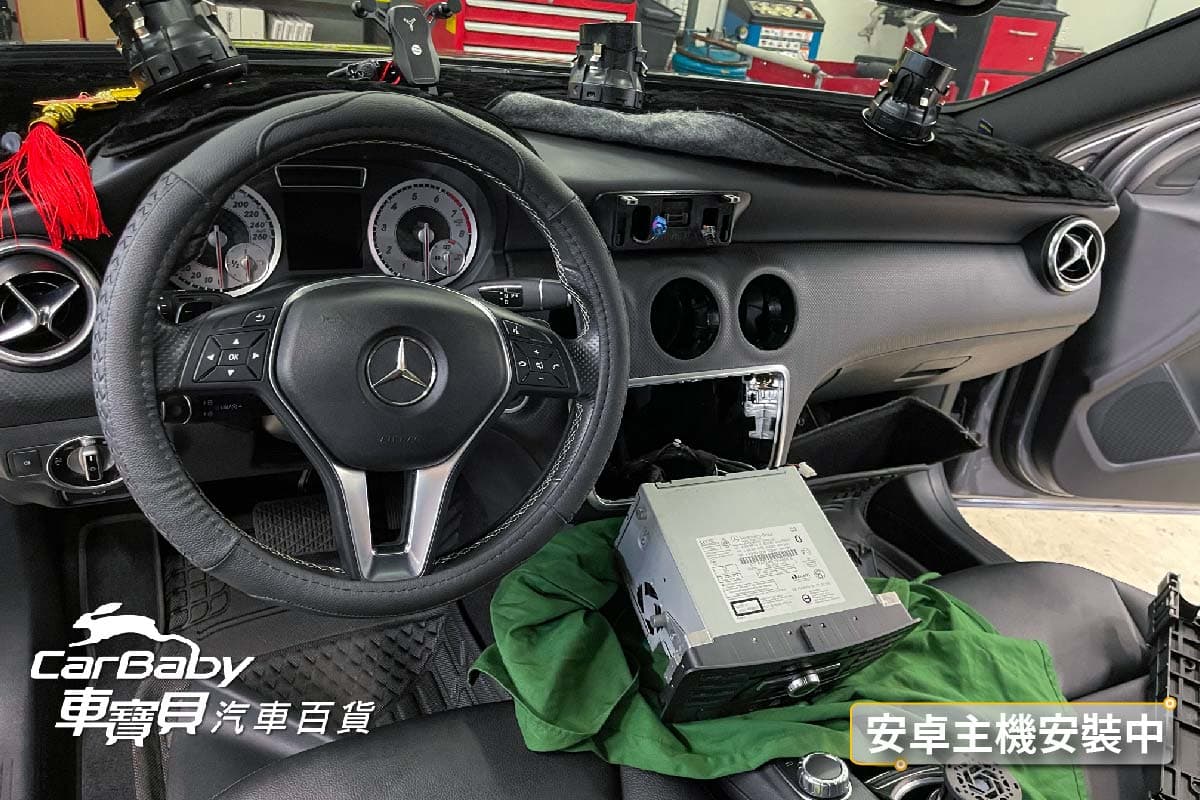 BENZ 賓士 A200 2016年 升級 ROCKER 10.25吋安卓主機 + DOD BSD300 主動式盲點偵測 電子後視鏡前後鏡頭行車記錄器