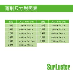 SurLuster 新式日本矽膠三節式雨刷