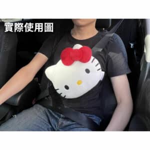 HELLO KITTY經典 車用頭型大安全帶護套枕