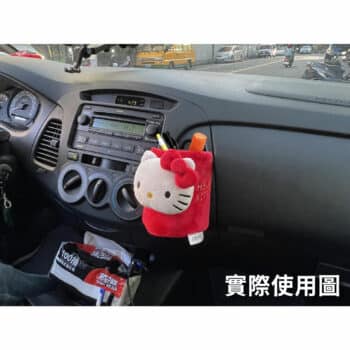 HELLO KITTY經典 車用置物桶掛袋