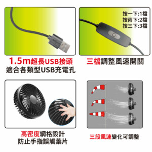 車用強力風扇 全配（上座+底座)