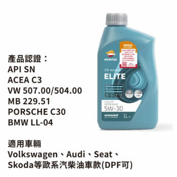 REPSOL 力豹仕 ELITE LONG LIFE 50700/50400 5W30 超長效全合成油 1L