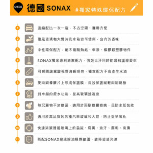 SONAX 濃縮雨刷精 200ml