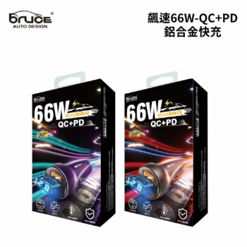 BRUCE 飆速66W-QC+PD鋁合金快充