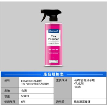 CLEANWEL 格凌威 輪胎亮光保護劑