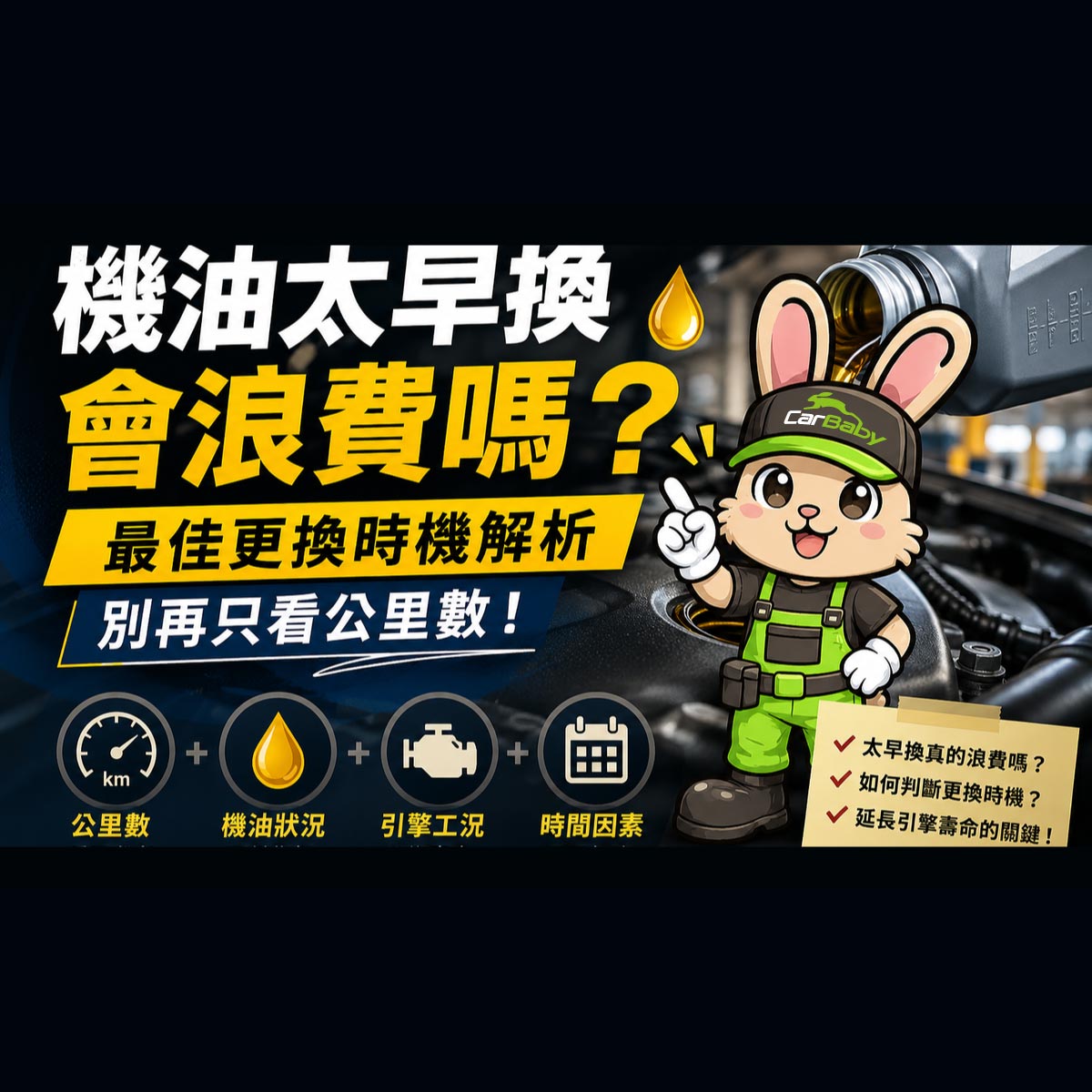 機油太早換會浪費嗎？最佳更換時機解析，別再只看公里數！-精選 #汽車百貨 #台中汽車百貨 #車寶貝汽車百貨 #車寶貝 #台中輪胎